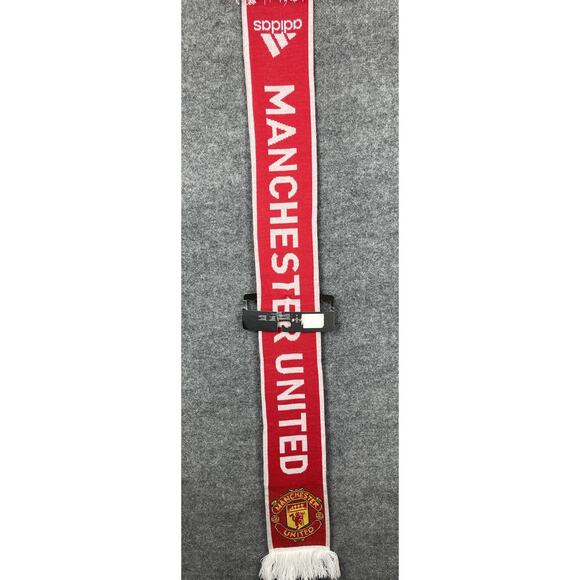Adidas Manchester United Scarf Red White - Picture 5 of 6